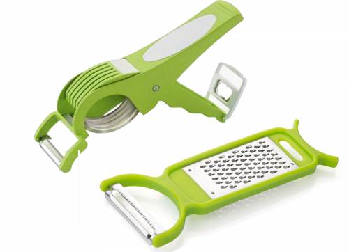 Poveria 3 In1 Vegetable Cutter With Peeler And Bottle Opener And Grater Slicer 